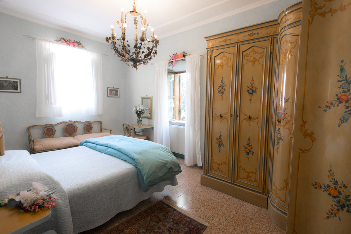Bedroom with Painted Armoire