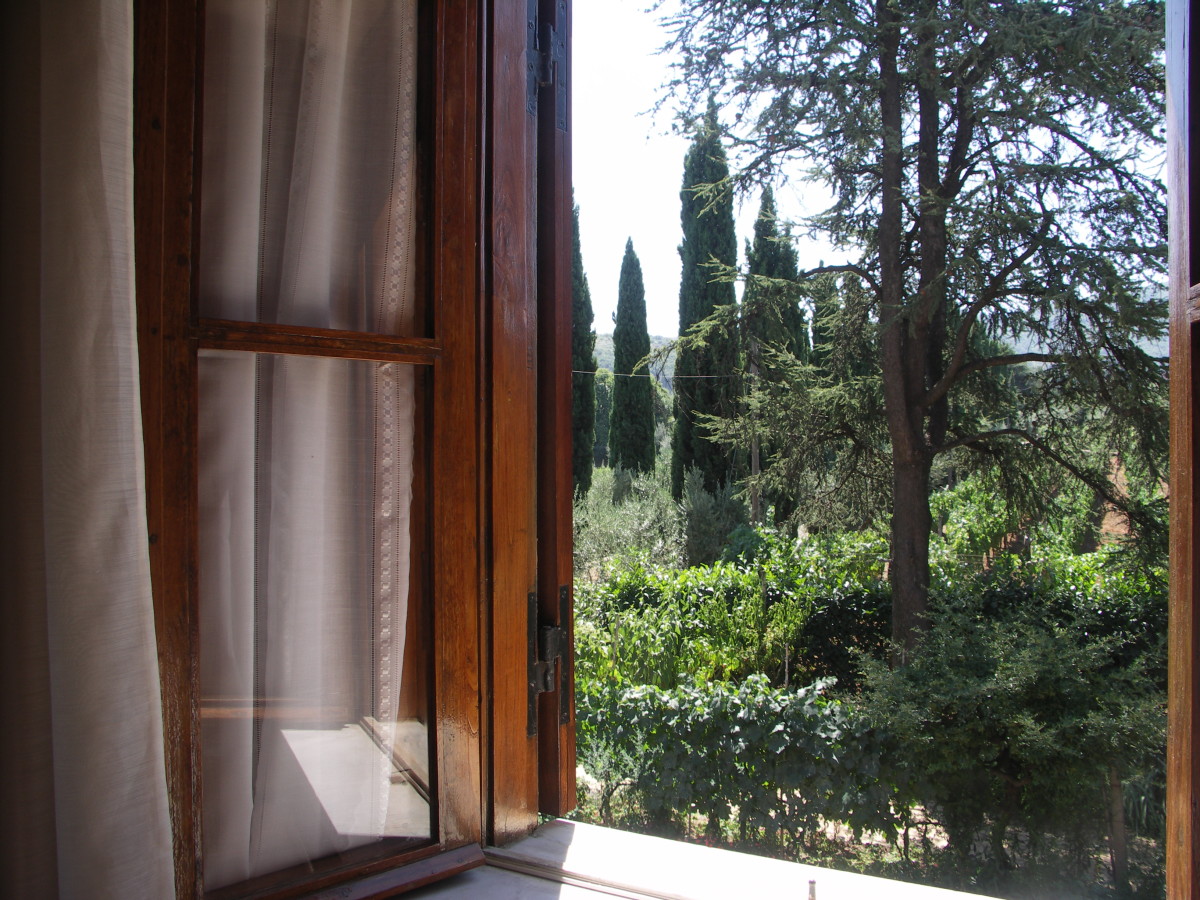 Casale Sonnino view from bedroom window