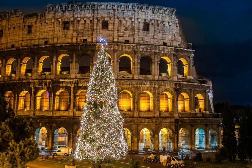 Coliseum Rome at Christmas